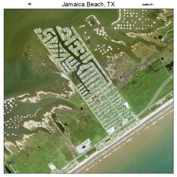 Jamaica Beach, TX air photo map