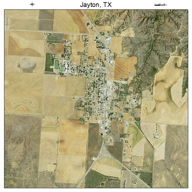 Jayton, TX air photo map