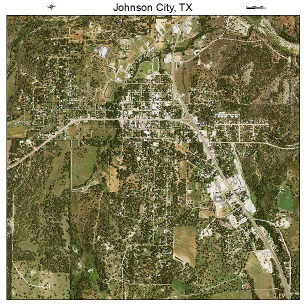 Johnson City, TX air photo map
