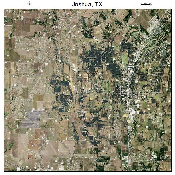 Joshua, TX air photo map