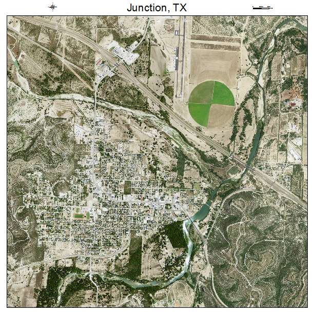 Junction, TX air photo map