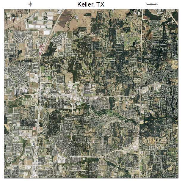 Keller, TX air photo map