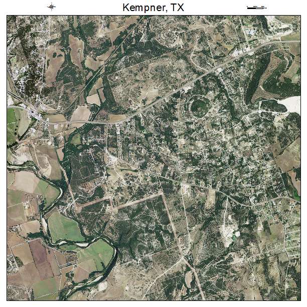 Kempner, TX air photo map