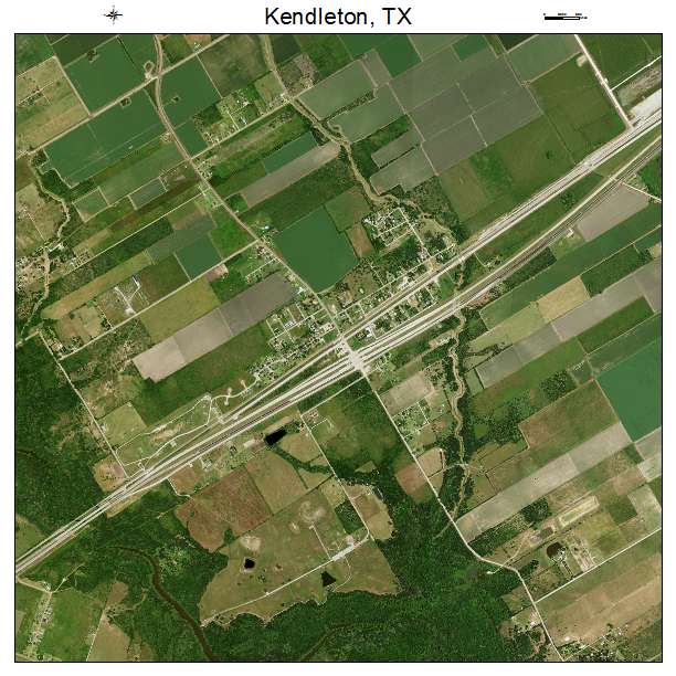 Kendleton, TX air photo map