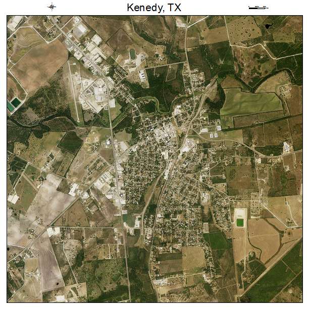 Kenedy, TX air photo map