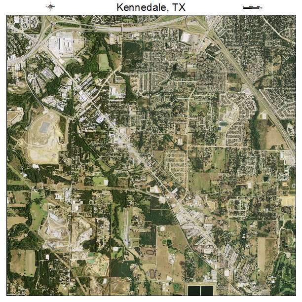 Kennedale, TX air photo map