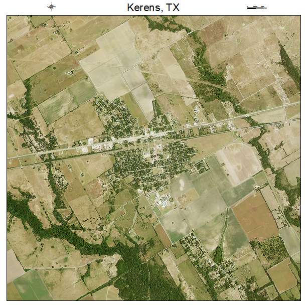 Kerens, TX air photo map