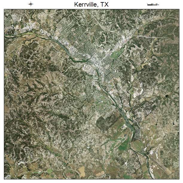 Kerrville, TX air photo map