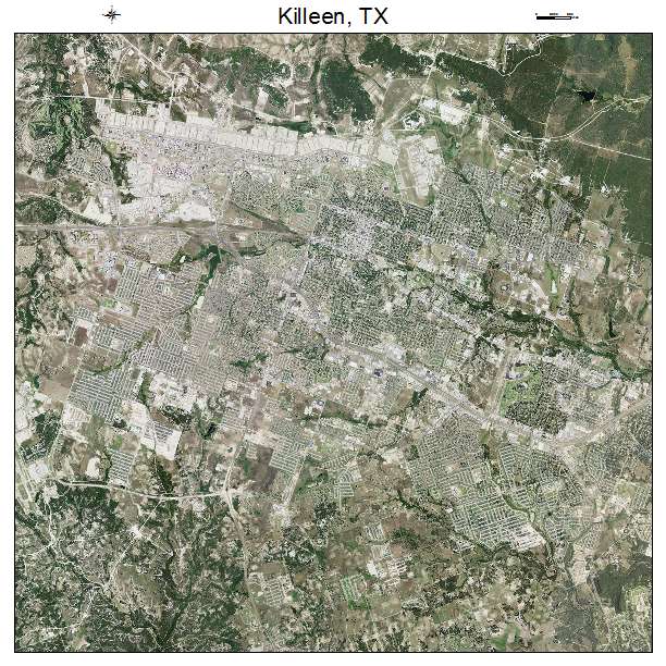 Killeen, TX air photo map