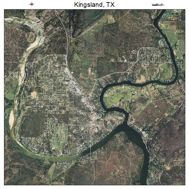 Aerial Photography Map of Kingsland, TX Texas
