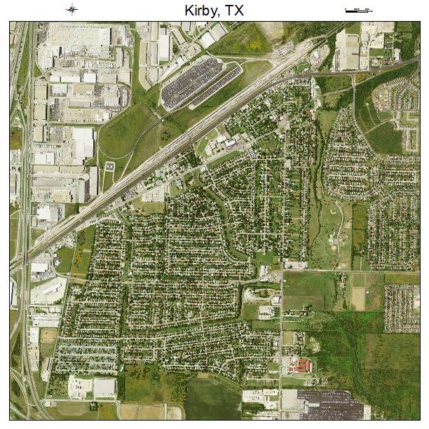 Kirby, TX air photo map