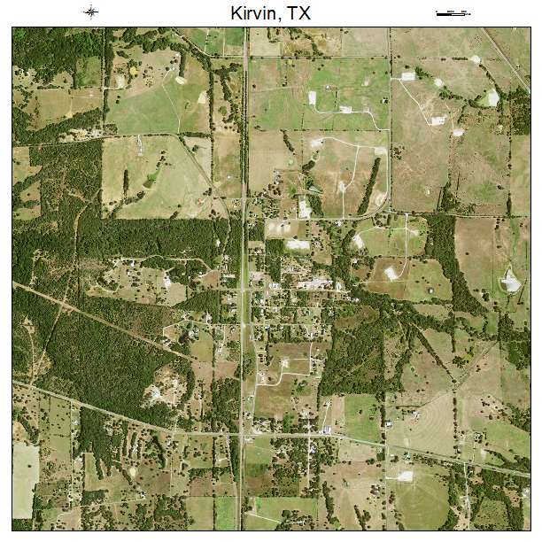 Kirvin, TX air photo map