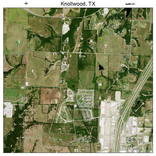 Knollwood, TX air photo map