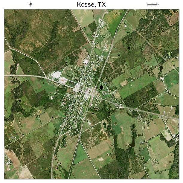 Kosse, TX air photo map