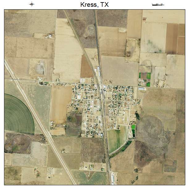 Kress, TX air photo map