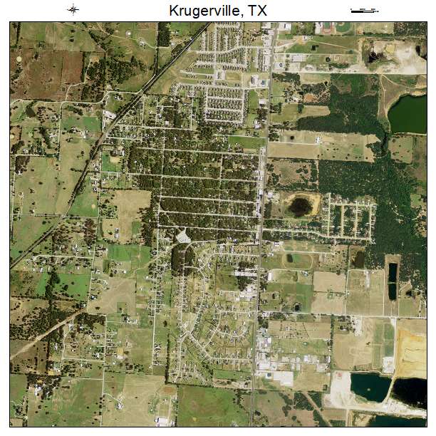 Krugerville, TX air photo map