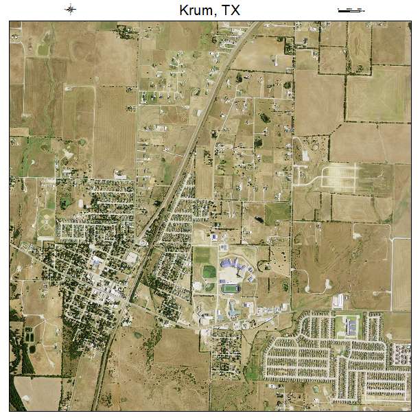 Krum, TX air photo map