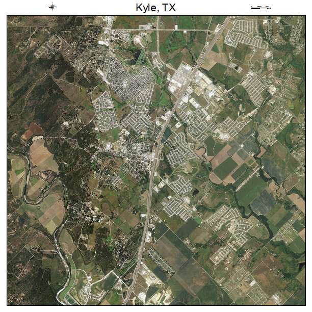 Kyle, TX air photo map