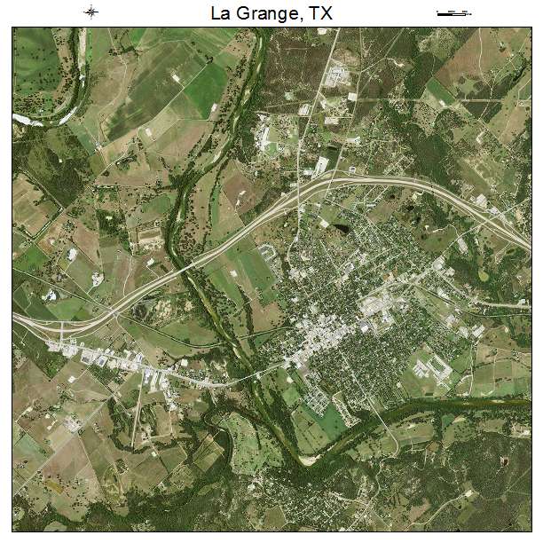 La Grange, TX air photo map