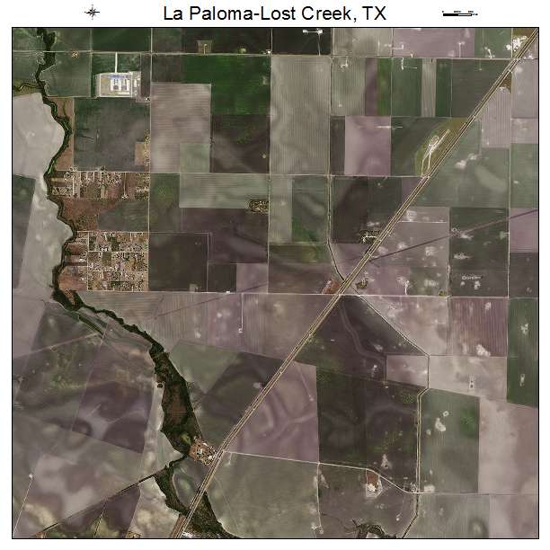 La Paloma Lost Creek, TX air photo map