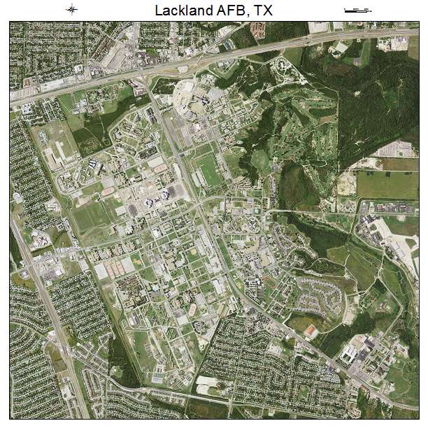 Lackland AFB, TX air photo map