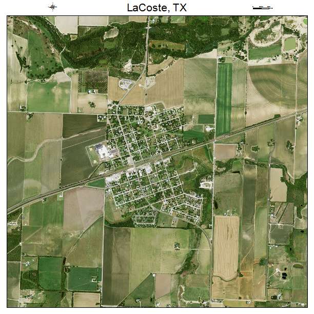 LaCoste, TX air photo map