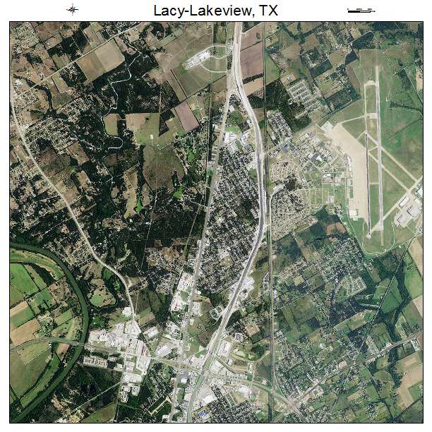 Lacy Lakeview, TX air photo map