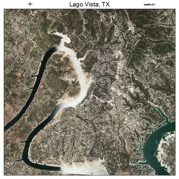 Lago Vista, TX air photo map