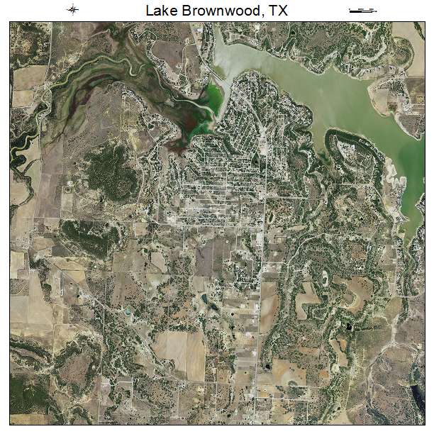 Lake Brownwood, TX air photo map