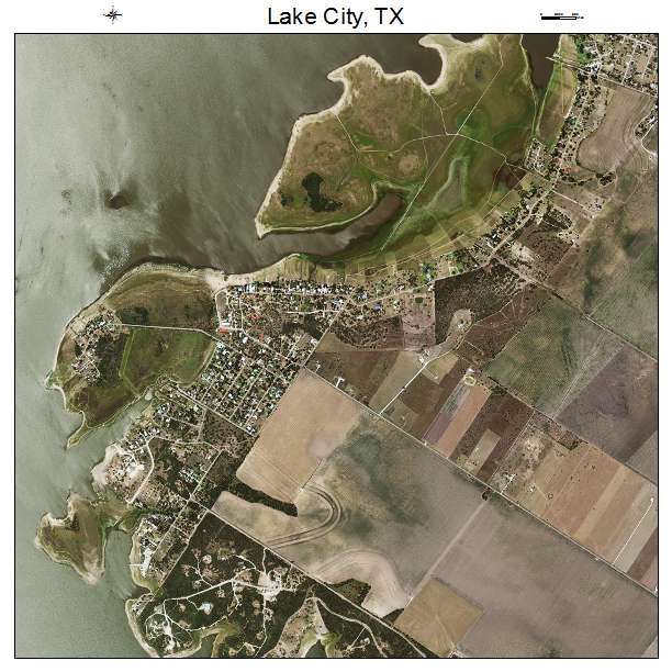 Lake City, TX air photo map