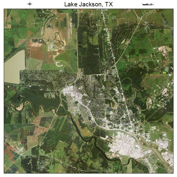 Lake Jackson, TX air photo map