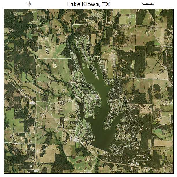 Lake Kiowa, TX air photo map