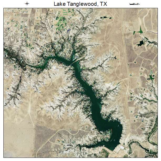 Lake Tanglewood, TX air photo map