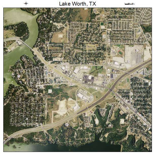 Lake Worth, TX air photo map