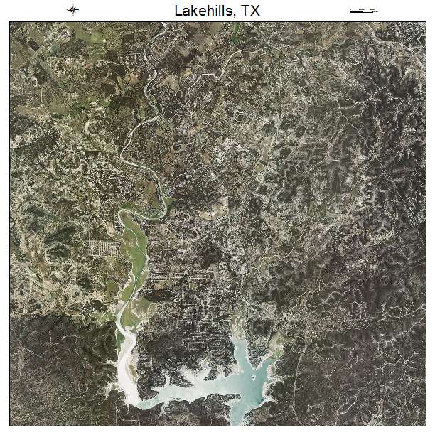 Lakehills, TX air photo map