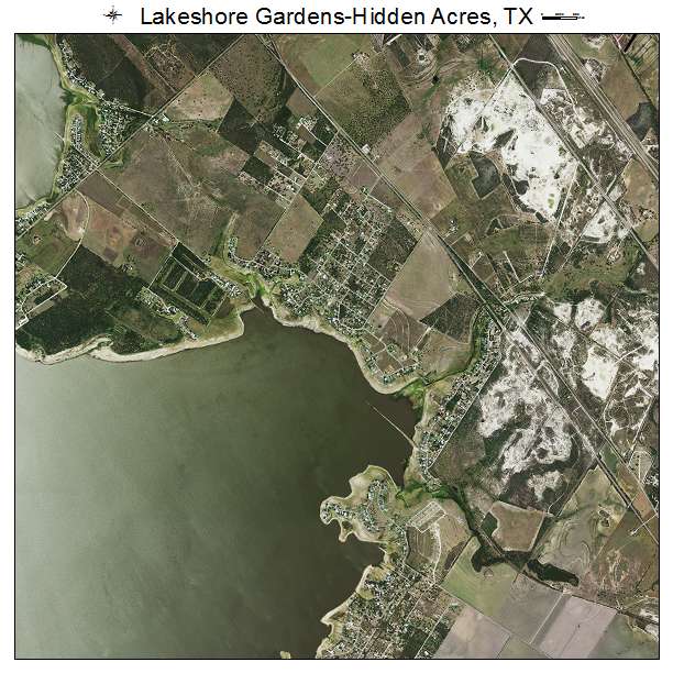 Lakeshore Gardens Hidden Acres, TX air photo map