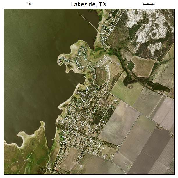 Lakeside, TX air photo map