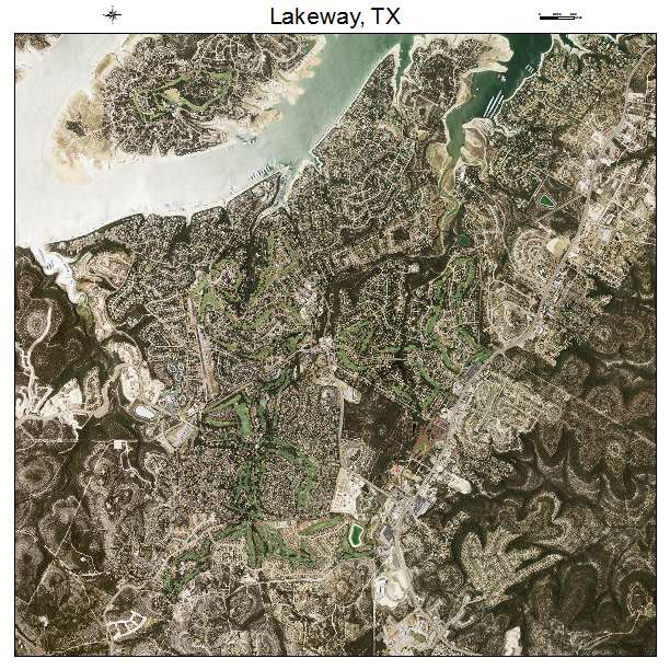 Lakeway, TX air photo map