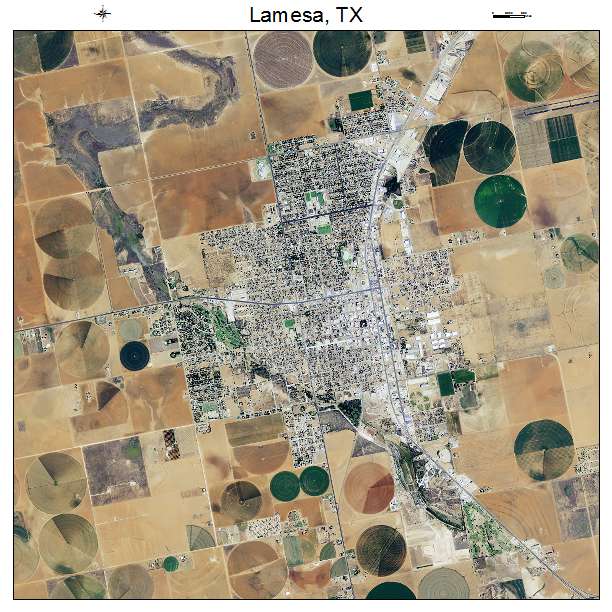 Lamesa, TX air photo map