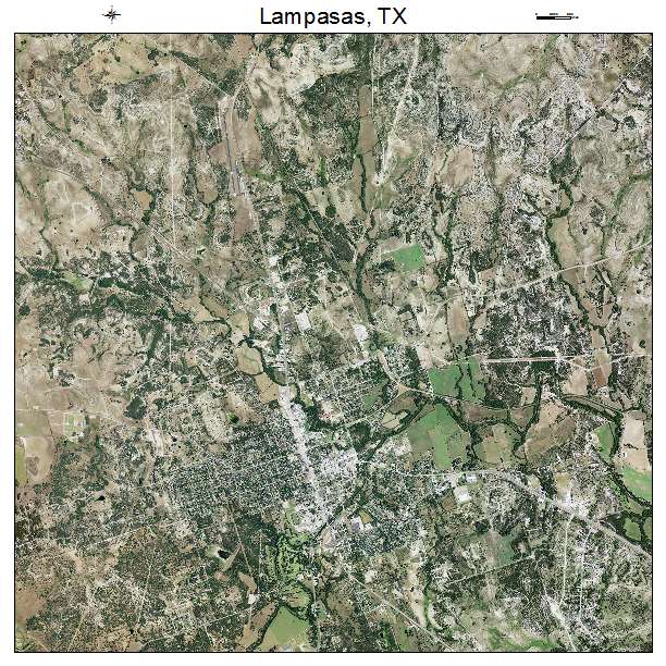 Lampasas, TX air photo map