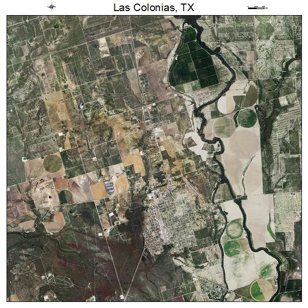 Las Colonias, TX air photo map