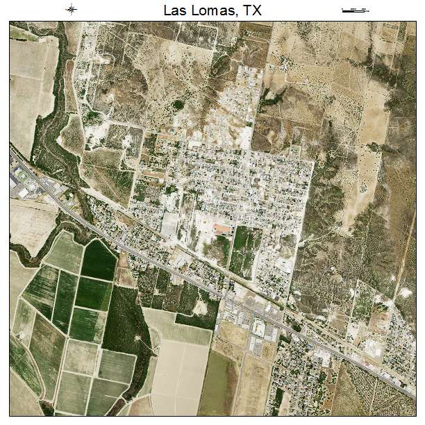 Las Lomas, TX air photo map