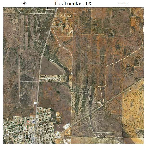 Las Lomitas, TX air photo map