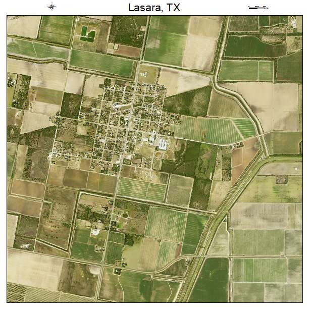 Lasara, TX air photo map
