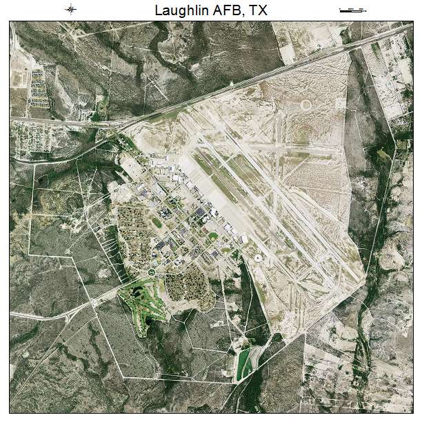 Laughlin AFB, TX air photo map