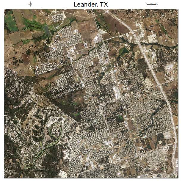 Leander, TX air photo map