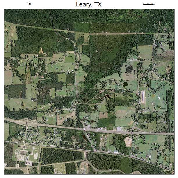 Leary, TX air photo map