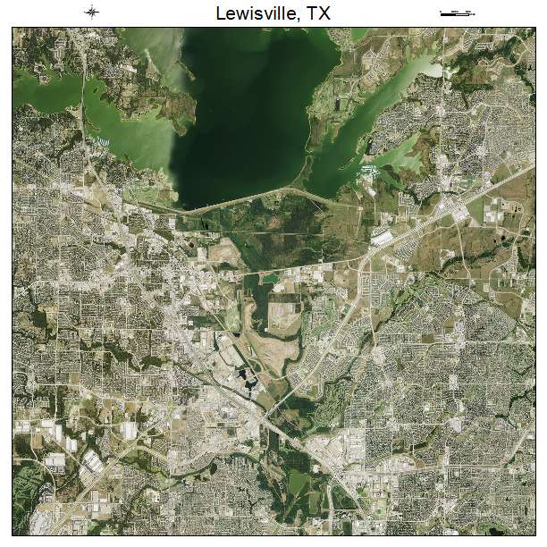 Lewisville, TX air photo map