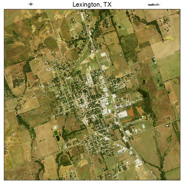 Lexington, TX air photo map