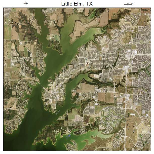 Little Elm, TX air photo map